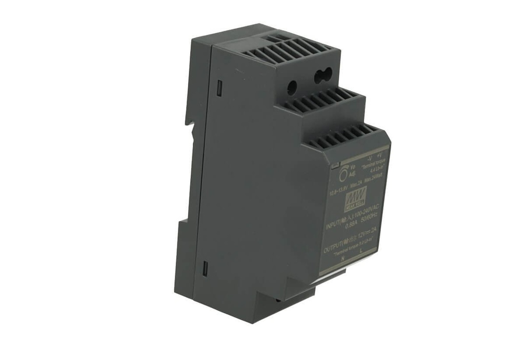 [MW-HDR-30-12] MW MEAN WELL HDR-30-12 Trasformatore Rotaia Industriale 12V 24W 2A Barra Guida DIN Rail Power Supply Universale