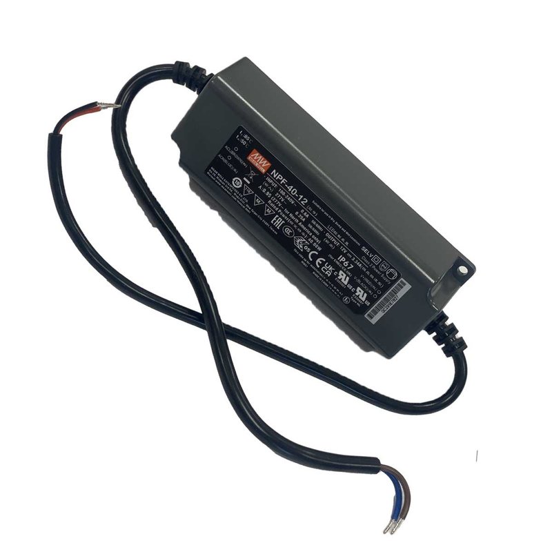 MW MEAN WELL NPF-40-12 Alimentatore Trasformatore IP67 40W 12V 3,34A Input 220V e 110V