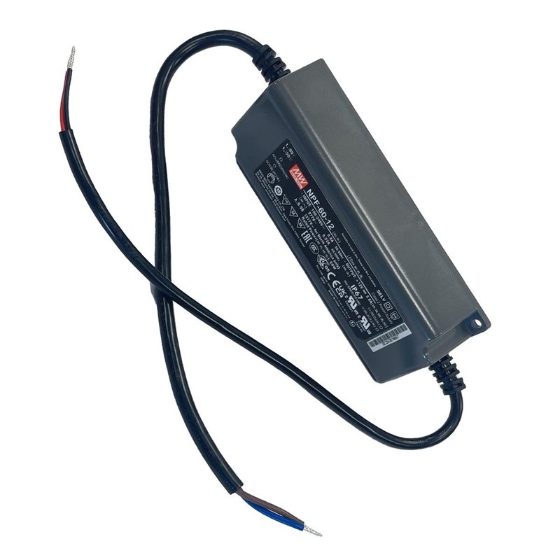 MW MEAN WELL NPF-60-12 Alimentatore Trasformatore IP67 60W 12V 5A Input 220V e 110V