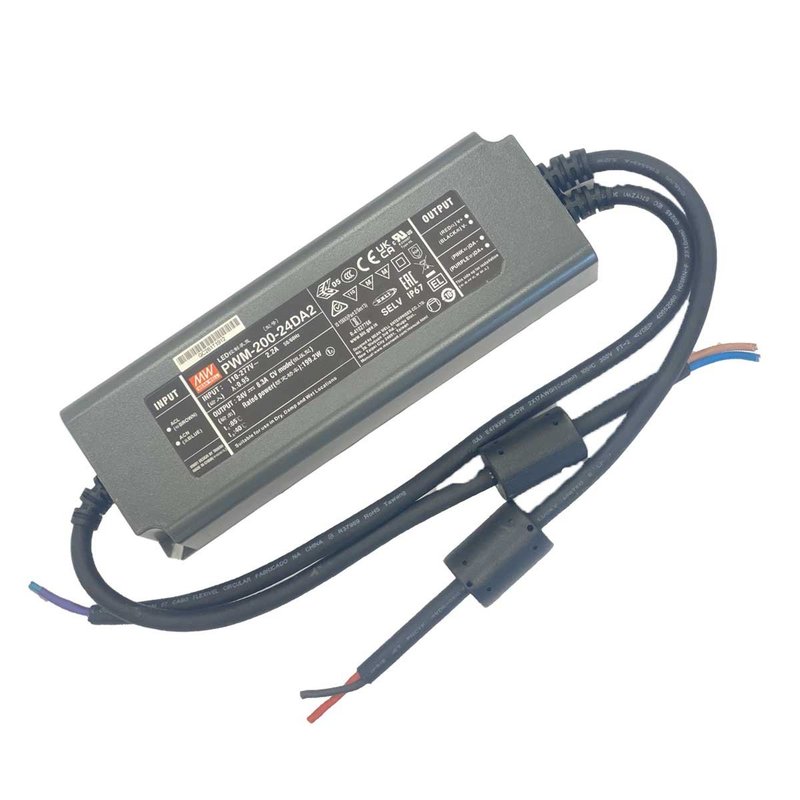 MW MEAN WELL PWM-200-24DA2 Alimentatore Led Dimmerabile DALI e DALI-2 200W 24V 8,3A IP67 Input 220V e 110V