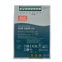 MW MEAN WELL SDR-480P-24 Alimentatore DIN RAIL 480W 24V 20A Per Automazione Industriale Input 220V 110