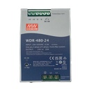 MW MEAN WELL WDR-480-24 Alimentatore Slim DIN Rail 480W 24V 20A Input 180-550V