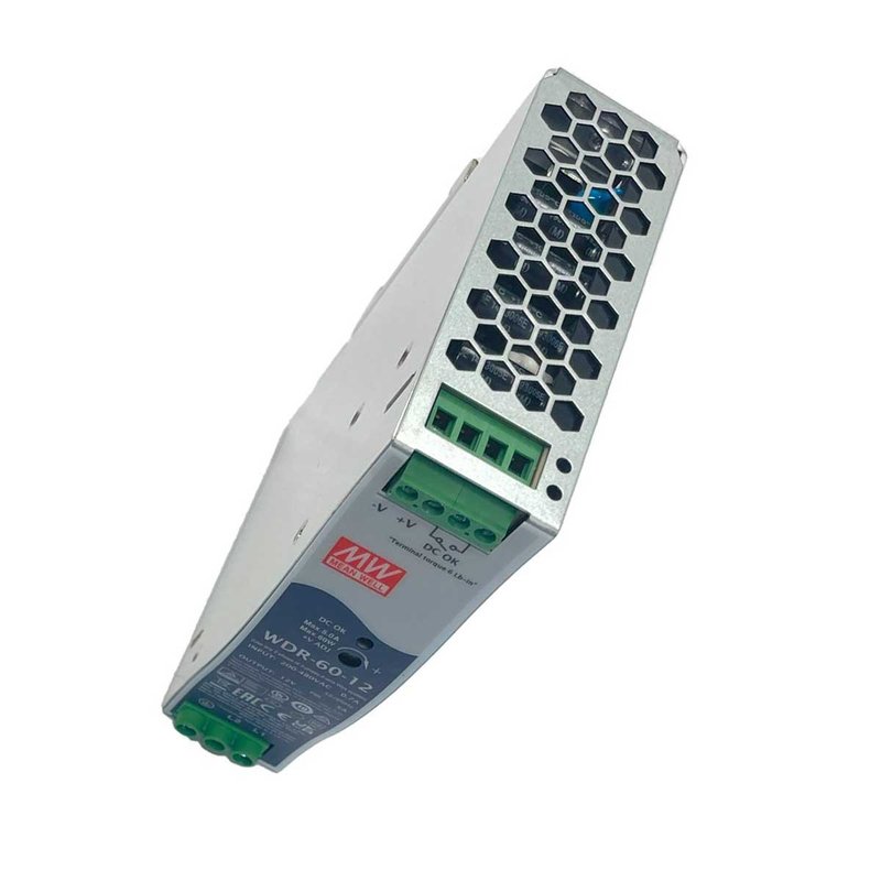 MW MEAN WELL WDR-60-12 Alimentatore Slim DIN Rail 60W 12V 5A Input 180-550V