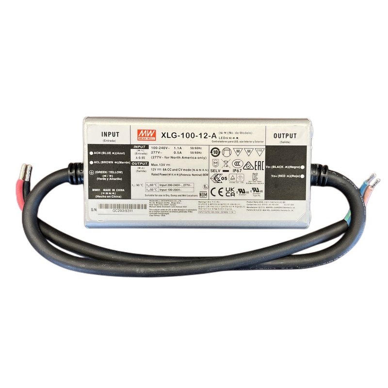 [MW-XLG-100-12-A] MW MEAN WELL XLG-100-12-A Alimentatore IP67 100W 12V 8A Input 220V 110V
