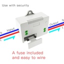 Centralina Ricevitore Wireless 220V 10A Installazione Interruttore Senza Cavi Frequenza 433 MHz