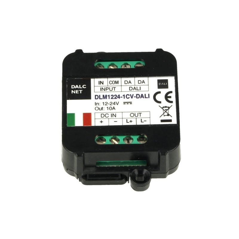 DLM1224-1CV-DALI Led Dimmer Bus DALI 12V 24V 10A Pulsante N.O. 0/1-10V Potenziometro