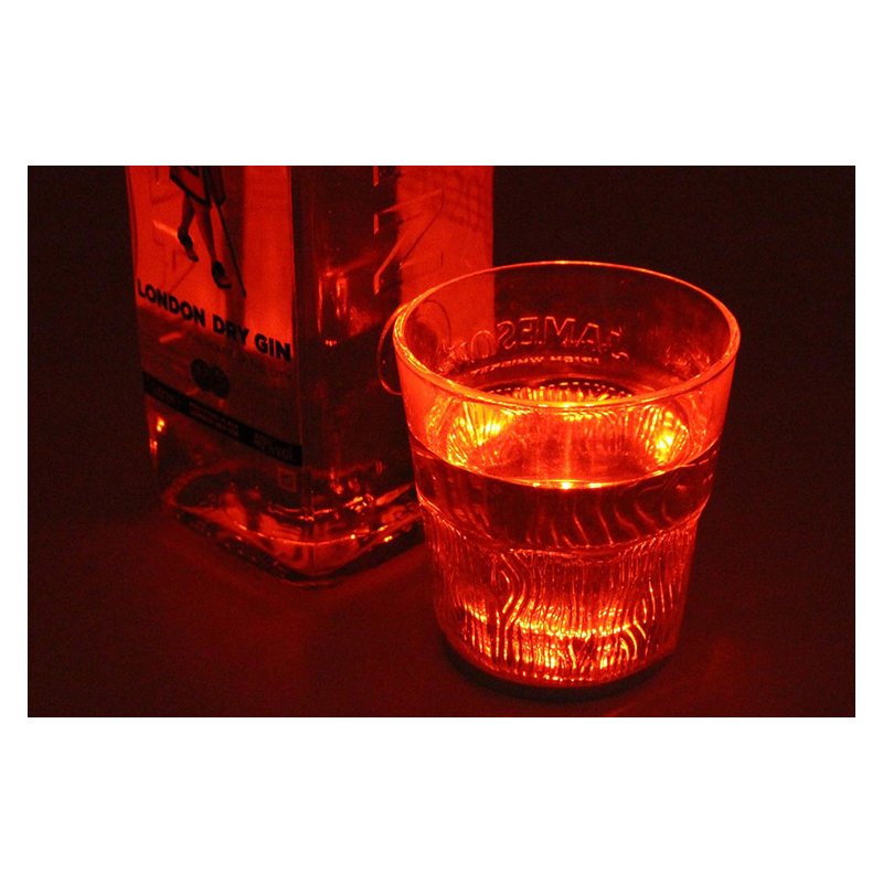 2 PZ Luce Led Sotto Bottiglia Vino Sottobicchiere Colore Rosso Red Ideale Regalo Natalizio Bottle Stickers
