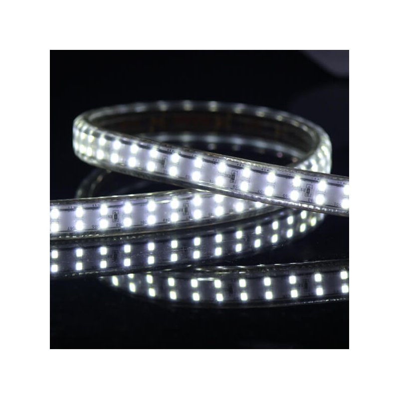 1 metro striscia LED 220V bianco freddo 6000K, impermeabile IP67, interno esterno