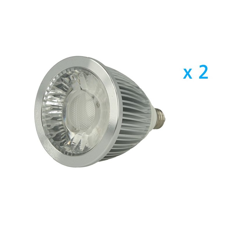 2 pz faretto LED E10 COB 5W 220V, bianco caldo 3000K, Ø50 mm
