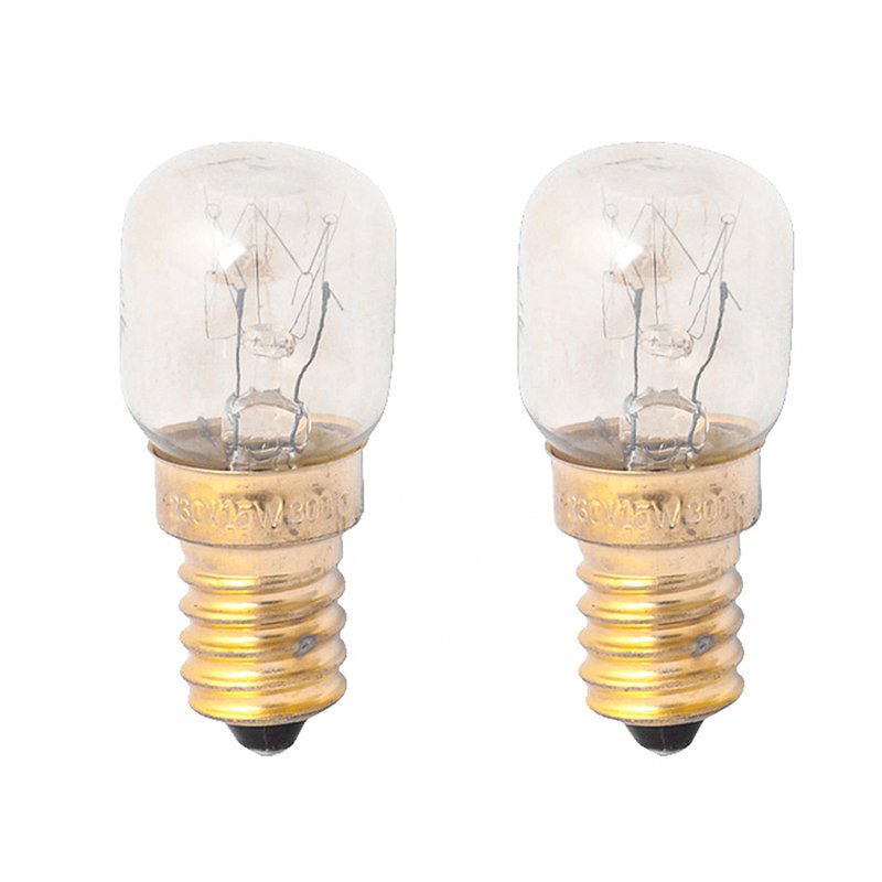 2 pezzi lampadine forno microonde E14 ST25 15W 230V, 80 lm, 2800K