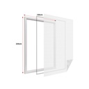 Zanzariera finestra adesiva bianca, rete lavabile, 150x220 cm, con velcro