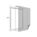 Zanzariera finestra adesiva nera, rete lavabile, 150x220 cm, con velcro