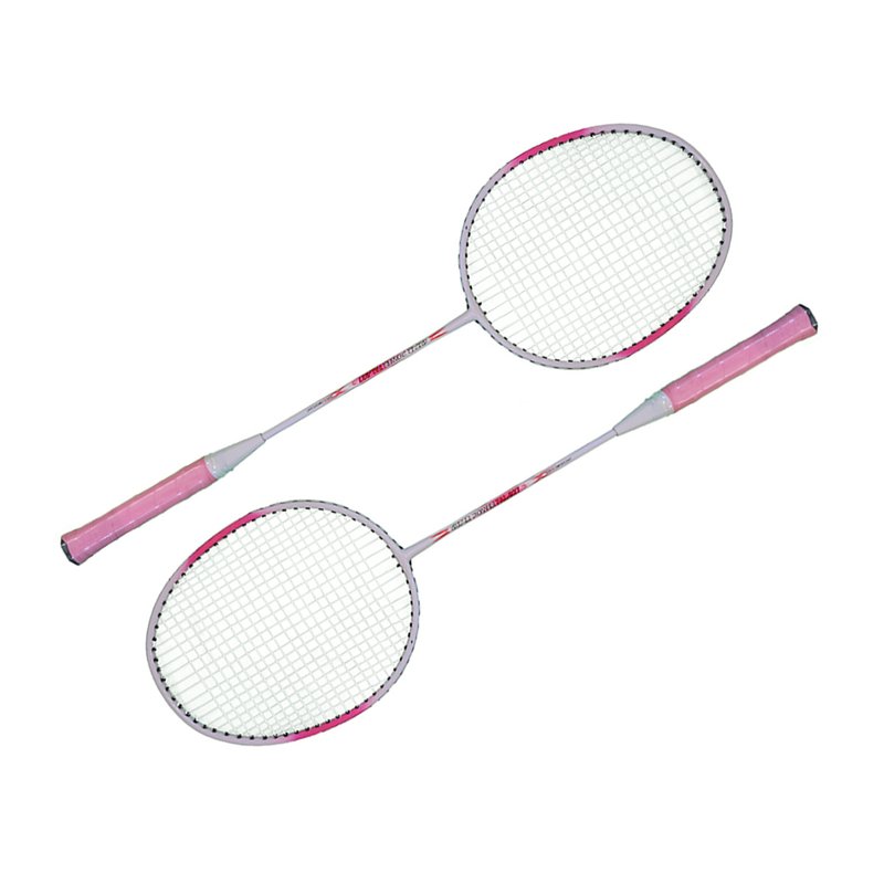 Set 2 Racchette Badminton Monoblocco in Fibra di Carbonio