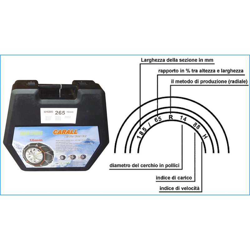 Catene Da Neve A Rombo 16mm 4WD Per SUV 4X4 Gruppo 250