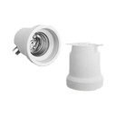 2 Pezzi Portalampade E40 Ceramica Porcellana con Viti per Fili e Gancio in Ferro 1500W