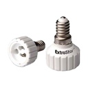 2 Pezzi Portalampade Adattatori Convertitore Lampada Attacco E14 a GU10
