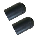 2 Pezzi Portalampade E27, Portalampada in Termoplastico Nero Slim Cilindro