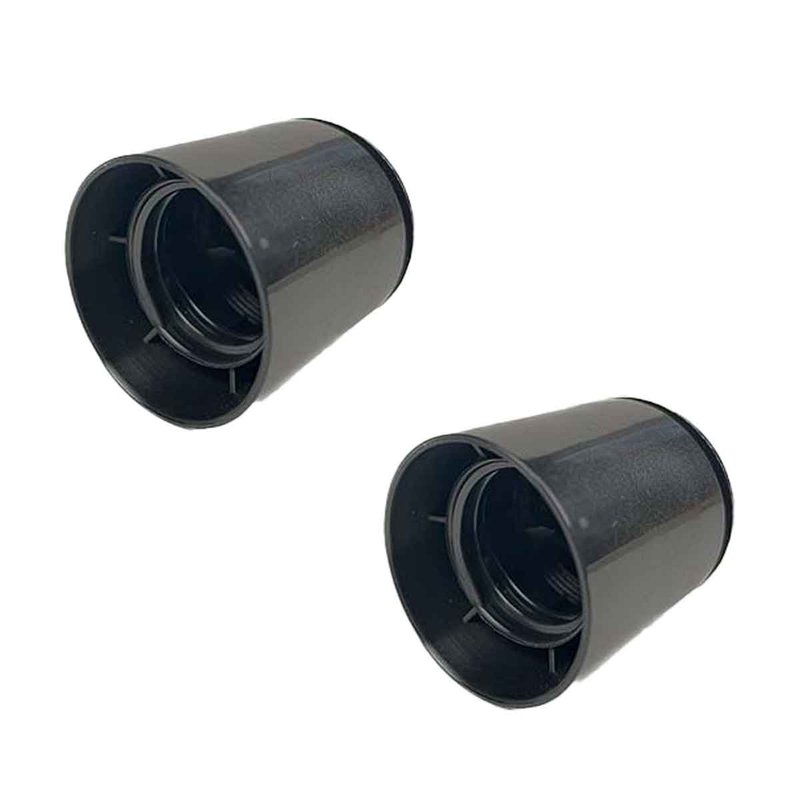 2 Pezzi Portalampade E27, Portalampada in Termoplastico Nero