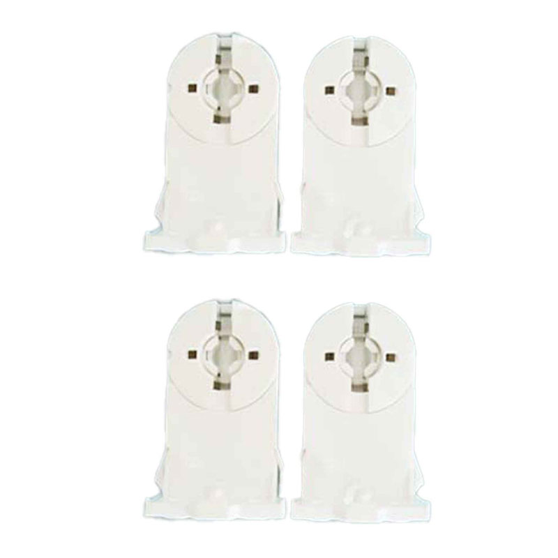 2 Kit Portalampade Per Neon Tubo Led T8 Con Base di Fissaggio