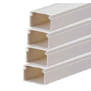 8 Metri Canaline Passacavi In PVC Con Biadesivo e Coperchio 40X40mm Bianco - 4 Pezzi da 2 Metri