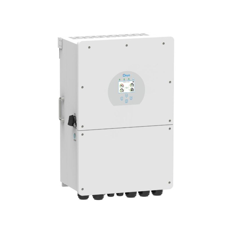 Inverter Fotovoltaico Monofase, Ibrido On-Grid/Off-Grid, Certificato CEI 0-21, Schermo LCD Touch a Colori, Smart Meter Integrato, WiFi e TA Inclusi, Garanzia 10 Anni, IP65 (16KW)