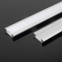 Profilo in Alluminio Colore Silver per Strip LED Copertura Satinata 2000x24.7x7mm SKU-10320