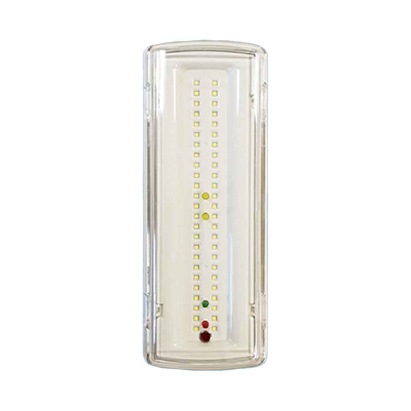 Lampada di Emergenza LED, 3,5W 400lm 6500K, SA/SE Sempre Accesa e Solo Emergenza, Autonomia 3 Ore, IP65, Montaggio Parete o Soffitto, Batteria Ricaricabile al Litio 7,4V 1,5Ah, 270x100x54mm