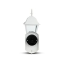 Lampada Da Parete Lanterna Giardino Attacco E27 Garden Wall Lamp IP44 Colore Bianco Modello Classico SKU-7520