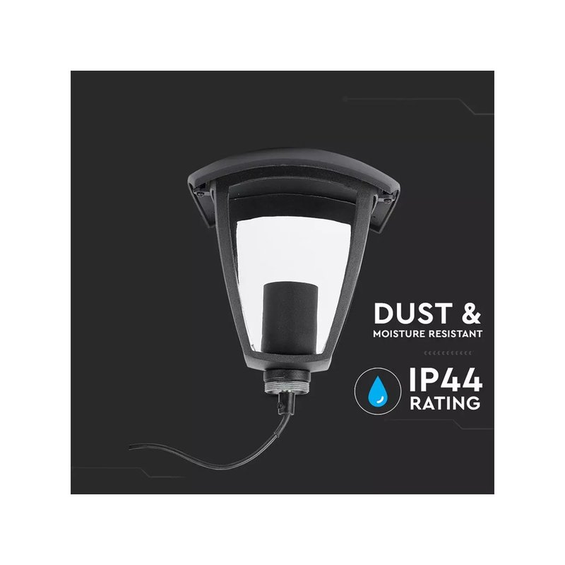 Lampada Da Terra Per Giardino Esterno IP44 Altezza 600mm Attacco E27 Garden Lamp Colore Nero SKU-7059