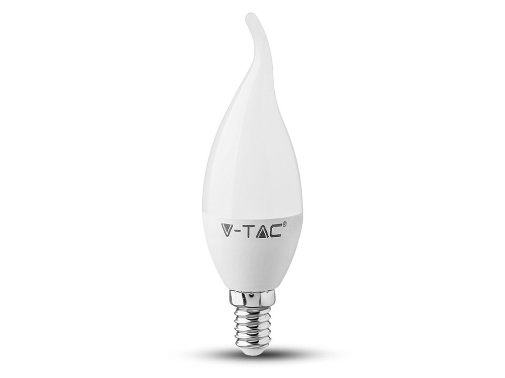 Lampada A Led E14 CF37 5,5W Forma Candela Fiamma Colpo Di Vento SKU-117, Disponibili 3000K 4000K 6400K