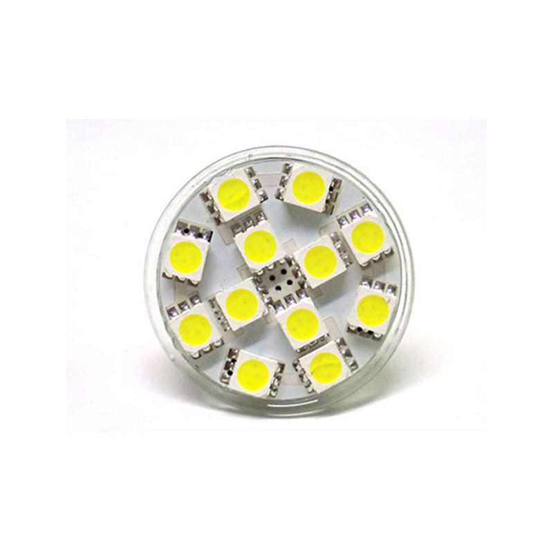 [MR1141N] Lampada LED MR11 GU4 12 SMD 5050 2W=20W 12V DC Bianco Naturale 4500K