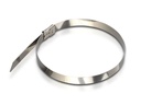 100 Fascette Acciaio Inox 4.6x200mm Stringitubo Metalliche Per Fili e Cavi