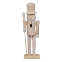 Schiaccianoci di Natale in Legno, Altezza 18 cm, Decorabile con 6 Tinte
