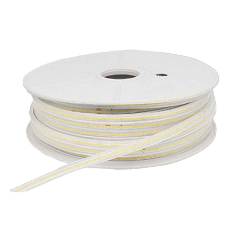 50M Striscia Led COB 8W/M 220V-240V 600lm IP65 CRI=80 Angolo 180°, 9 Colori Disponibili