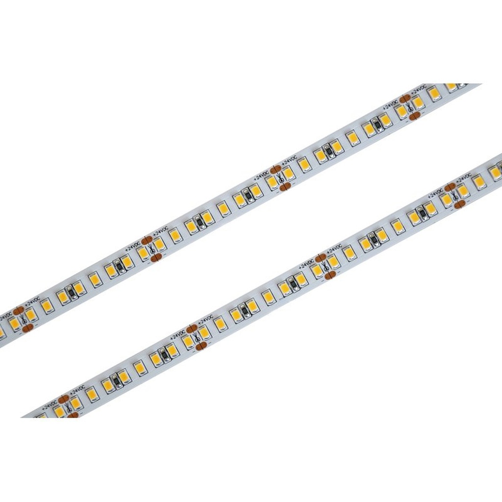 [BL24612C] Bobina Striscia LED 24V da 10 Metri, 12W/M, Dimmerabile PWM, Tagliabile ogni 5cm, IP20, Efficienza 160lm/W, CRI>80, CE, Larghezza 8mm, Disponibili 3000K 4000K 6500K MS1246 (Bianco Caldo 3000K)