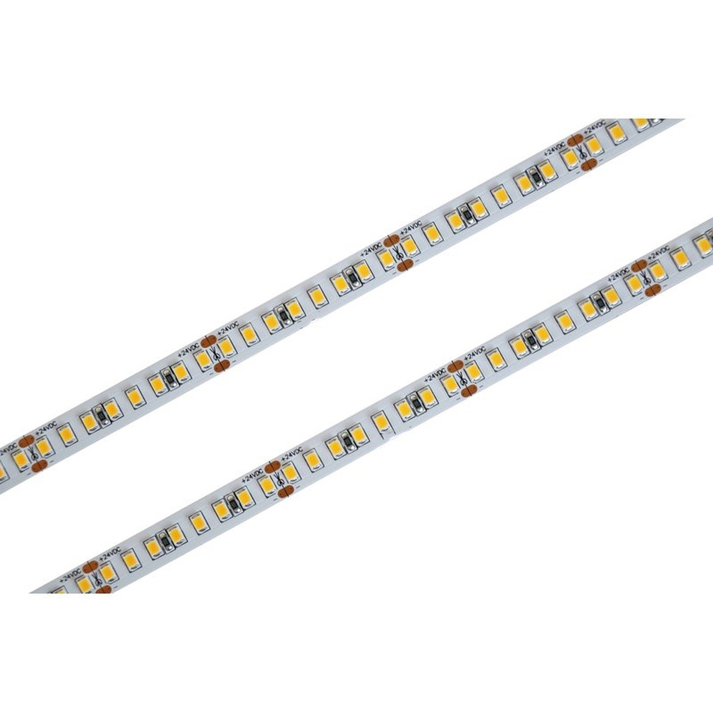 Bobina Striscia LED SMD 2835 24V, 5 Metri, Passo 10mm, Super Luminoso 16W/M, Dimmerabile PWM, Tagliabile ogni 5cm, IP20, Efficienza 160lm/W, CRI>80, CE, Durata 30000 Ore, 4000K Bianco Neutro MS22414