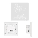 Termostato Matter WIFI 2.4G TUYA, Smart Life, Apple Home, Google Home, Alexa, Samsung SmartThings Riscaldamento Pavimento Con Acqua Bianco 5A 95-240V IP20