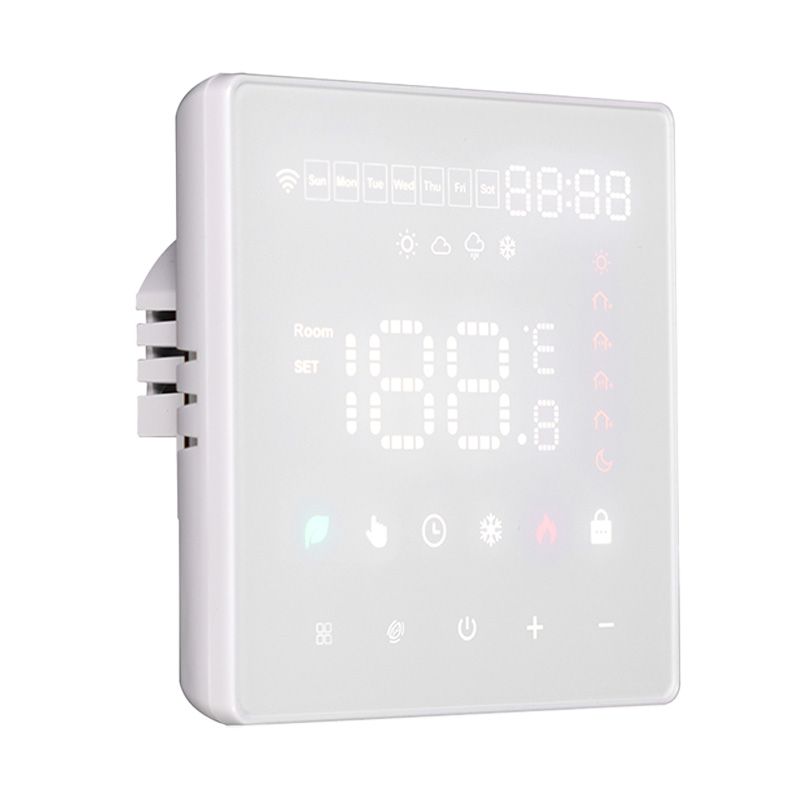 Termostato WIFI Touch Protocollo WIFI 2.4G TUYA, Smart Life Quadrata Compatibile Con Scatola 502 Riscaldamento Caldaia a Gas Riscaldamento Pavimento Con Acqua Bianco 3A 100-250V IP20
