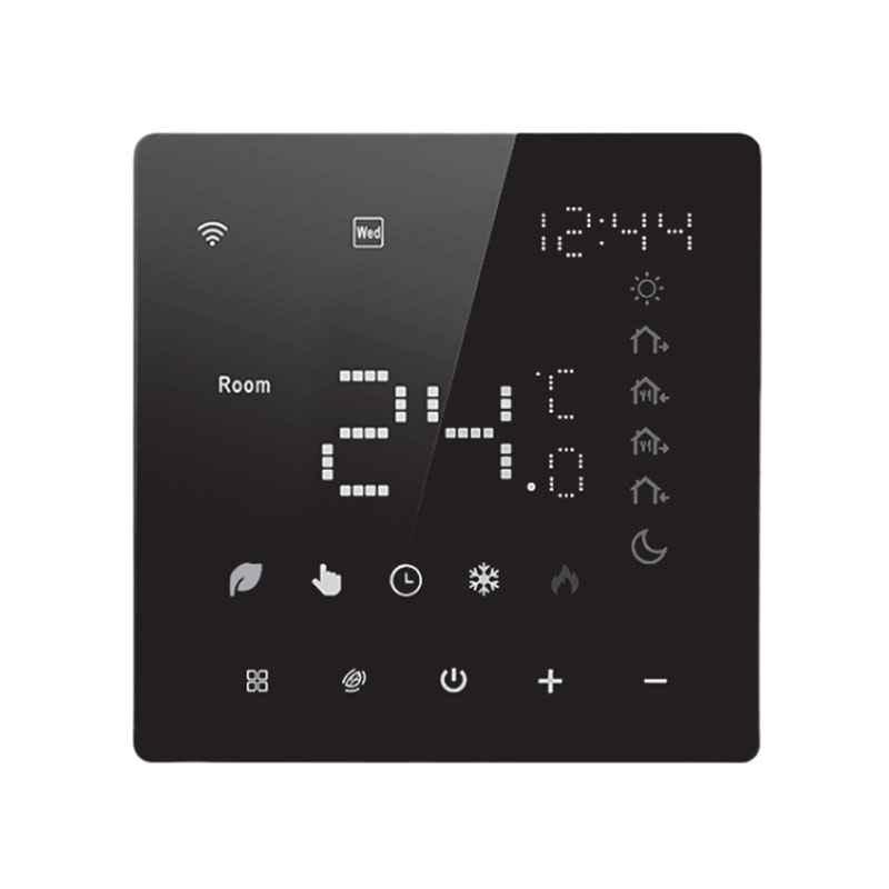 Termostato WIFI Touch Protocollo WIFI 2.4G TUYA, Smart Life Quadrata Compatibile Con Scatola 502 Riscaldamento Caldaia a Gas Riscaldamento Pavimento Con Acqua Nero 3A 100-250V IP20