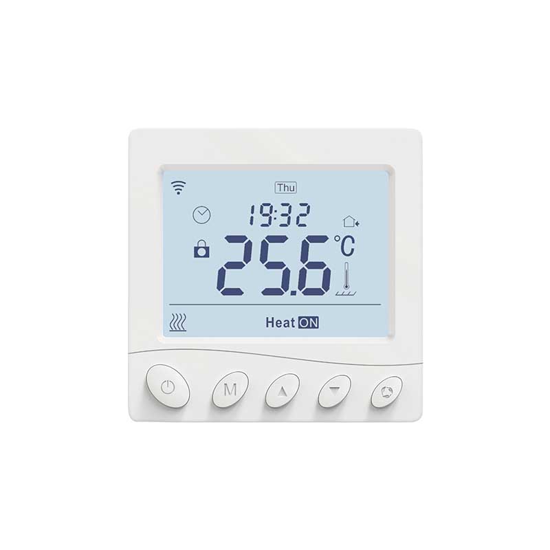 [MMT1231] Termostato WIFI Con Bottone Protocollo WIFI 2.4G TUYA, Smart Life Quadrata Compatibile Con Scatola 502 Riscaldamento Caldaia a Gas Bianco 5A 95-240V IP20