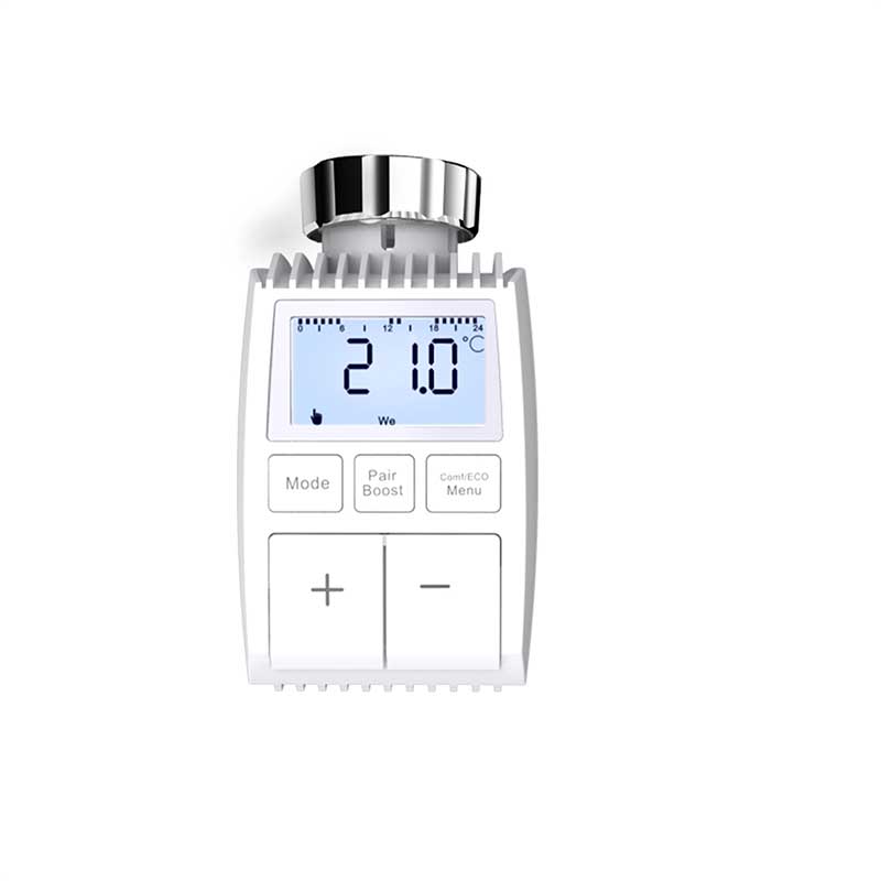Termostato Valvola ZigBee Con Pile Protocollo ZigBee TUYA, Smart Life Cilindro Per Valvola Termosifone M30X1.5mm Grigio 3V IP20