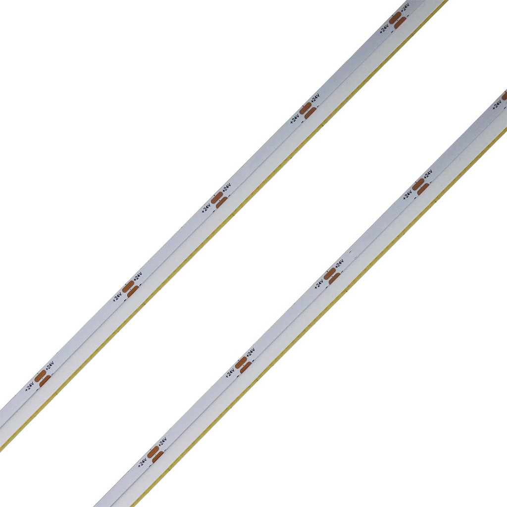 24V Striscia Led COB Illuminazione Laterale 10W/M 100lm/W CRI Ra>93 Angolo 180 Dimmerabile IP20 Sezione Taglio 33.3mm Bianco Neutro 4000K MS12684