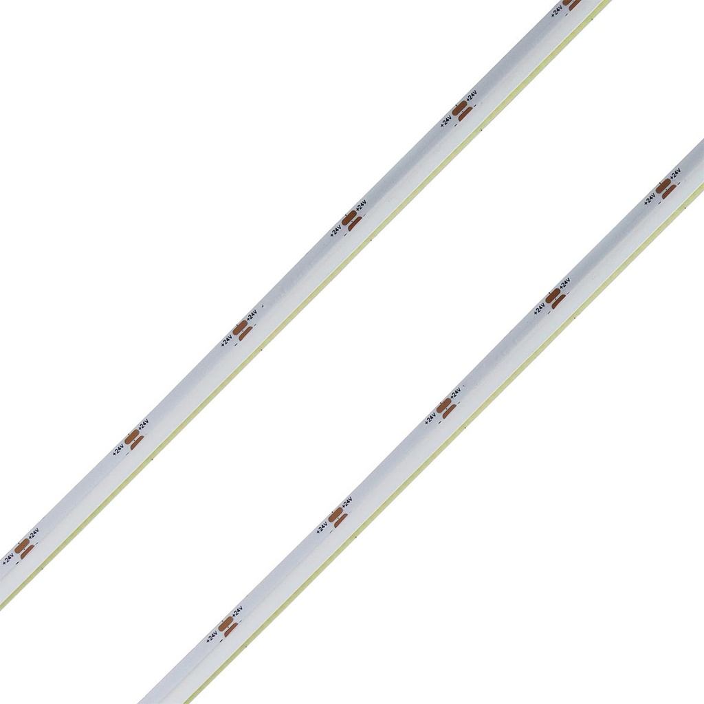 24V Striscia Led COB Illuminazione Laterale 10W/M 100lm/W CRI Ra>93 Angolo 180 Dimmerabile IP20 Sezione Taglio 33.3mm Bianco Freddo 6500K MS12686