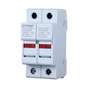ETTROIT Portafusibile Modulare DC Fotovoltaico 2P 2M D10X38mm 32A DC 1000V IP20 IEC60269-6