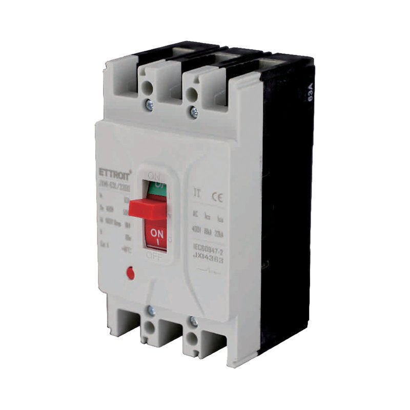 MCCB Interruttori Scatolati Magnetotermici 3P 22kA 63A AC 400V IP20 IEC60947-2
