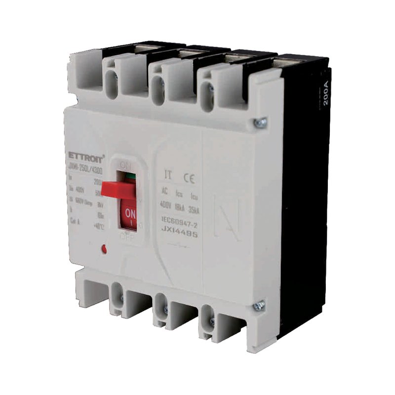 [JX14495] MCCB Interruttori Scatolati Magnetotermici 4P 22kA 200A AC 400V IP20 IEC60947-2