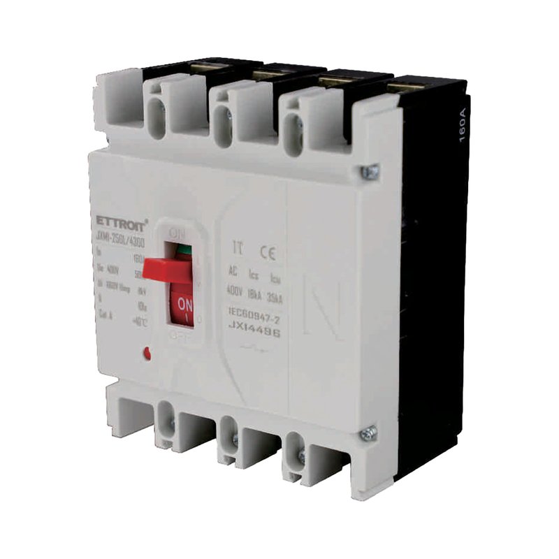 [JX14496] MCCB Interruttori Scatolati Magnetotermici 4P 22kA 160A AC 400V IP20 IEC60947-2