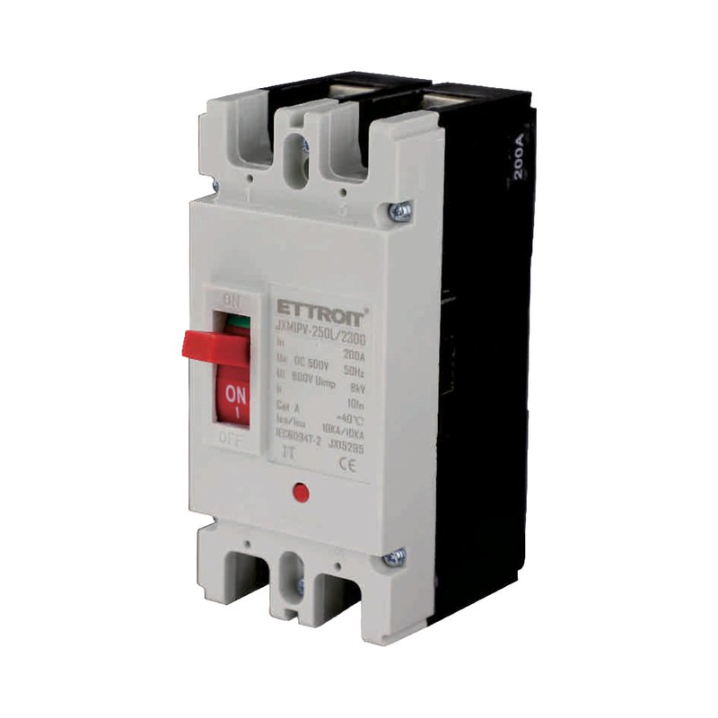 MCCB Interruttori Scatolati Magnetotermici DC Fotovoltaico 2P 10kA 200A DC 500V IP20 IEC60947-2