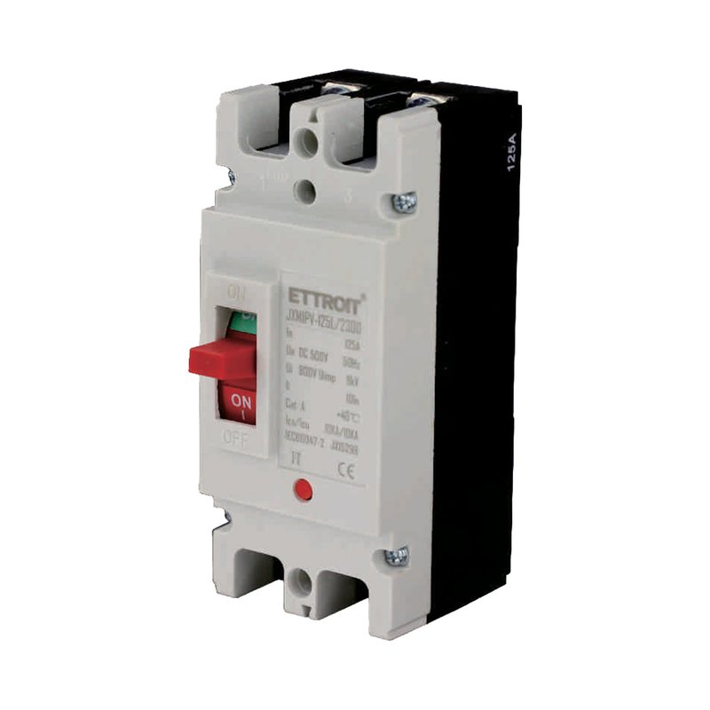 MCCB Interruttori Scatolati Magnetotermici DC Fotovoltaico 2P 10kA 125A DC 500V IP20 IEC60947-2