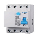 ETTROIT RCCB Interruttore Differenziale Puro Tipo A 3P+N 4M 6000A 300mA 63A AC 400V IP20 IEC61008-1